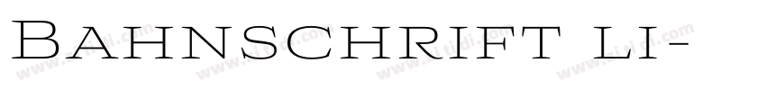Bahnschrift li字体转换